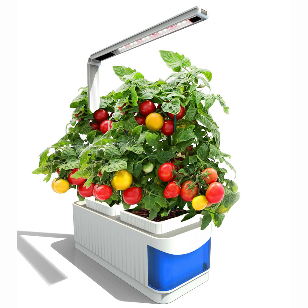 실내 식물 성장 램프 심기 상자 자기 흡수 꽃 야채 토양없는 재배 식물 성장 빛 지능형 화분